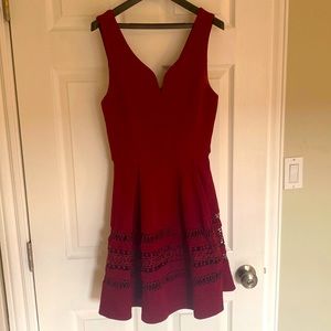 Burgundy dress